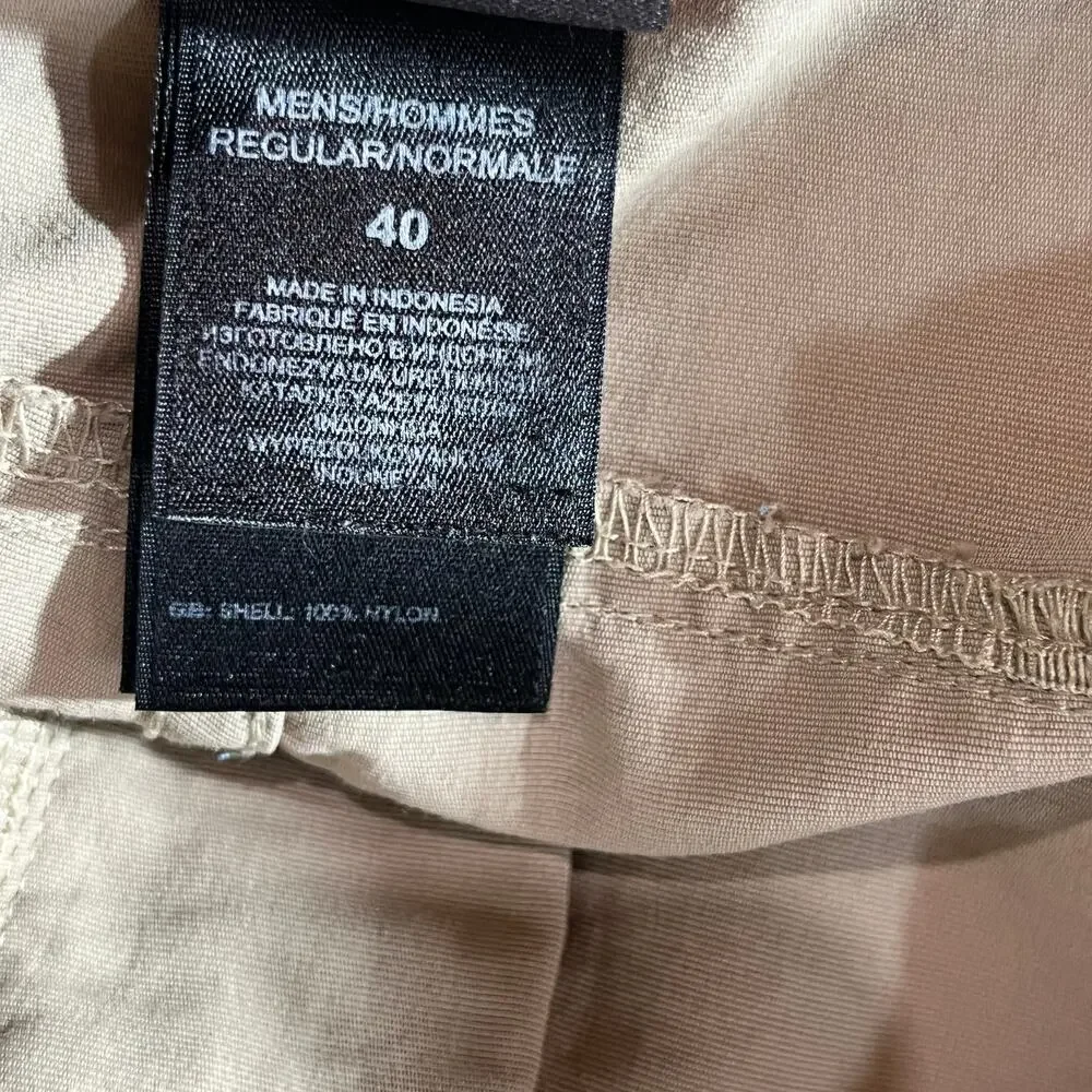 The North Face Pants Mens Size 40 Beige Khaki Nylon Outdoor‎ Hiking Pockets